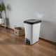 Відро для сміття з педаллю пластиковий з кришкою, 10 л, Сірий (109-GRAY) - зображення 2