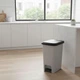 Відро для сміття з педаллю пластиковий з кришкою, 10 л, Сірий (109-GRAY) - зображення 4