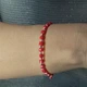 Серебряный браслет-оберег красная нить с натуральным кораллом, шамбала, регулируемый размер - изображение 5
