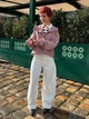Поло женское UNIQLO 816037658 L Коричневое/Розовое (1159863399) - изображение 8