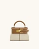 Женская сумка кроссбоди через плечо JW PEI Elise Top Handle Bag Brown Canvas (86084) - изображение 7