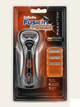 Бритвенный станок для мужчин Gillette Fusion Power Phantom (1 бритва 4 сменных кассеты и 1 батарейка) - изображение 1