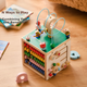 Дитяча іграшка Imikids Baby Hexahedron для бісероплетіння, іграшка раннього розвитку Монтессорі для дітей віком 0-3 років, навчальний багатогранний куб - изображение 8