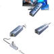 Док-станція розширення SAMZHE Type-C на Gigabit Ethernet, розгалужувач USB 3.0, адаптер мережевого кабелю RJ45 для ноутбука, док-станція розширення для робочого столу Ethernet RHX13-C - изображение 3