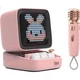 Мини-караоке-колонка Divoom Retro для компьютера с Bluetooth Pixel, микрофоном и дисплеем текста песен — первоклассный подарочный набор на день рождения для девушки. - изображение 2