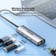 SAMZHE USB 3.0 до гігабітного Ethernet порту Type-C розширення док-станції спліттер, мережевий кабель-адаптер RJ45 для Apple 17 MacBook Huawei ноутбуків перетворення HWK1-S - зображення 5