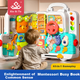 Дитяча дошка XST Busy Board, іграшковий будиночок Монтессорі для раннього розвитку, тренування дрібної моторики немовлят, навчальна книга, подарунок на день народження для хлопчиків та дівчаток - зображення 4