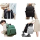 Сумка Shiyuejiejing Mommy Bag, татовий робочий дорожній рюкзак, багатофункціональна сумка для вагітних великої місткості, модний рюкзак, ялиново-зелений - зображення 1