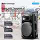 Newmine B12 Square Dance 12-дюймовий зовнішній гучномовець Bluetooth-колесо портативна електрична дерев'яна гітара інструмент для гри в караоке бас-гітара вуличний продавець ріг адаптер - изображение 7