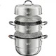 Пароварка MAXCOOK MCZ067 нержавеющая сталь 316L, 3 яруса, 34 см - изображение 1
