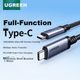 Полнофункциональный двухголовочный кабель Ugreen Type-C с поддержкой быстрой зарядки PD мощностью 240 Вт, совместимый с Thunderbolt 4/3 и передачей видеосигнала на 4K-дисплеи (артикул 65383). - изображение 4