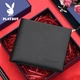 Мужской кожаный кошелек PLAYBOY, короткий фасон, высококачественная коровья кожа, горизонтальный дизайн, кожаный кошелек, подарок на день рождения мужу или отцу. - зображення 4