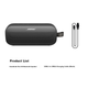 BOSESoundLink Flex Special Edition Bluetooth-колонка — чорна, водонепроникна портативна колонка для кемпінгу/автоколонка для використання на відкритому повітрі, подарунок - зображення 6