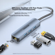 Док-станція розширення порту SAMZHE Type-C на Gigabit Ethernet, чотиривхідний розгалужувач, мережевий кабель RJ45 для ноутбуків Apple, Huawei, Xiaomi, адаптер, док-станція розширення HWK08 - изображение 5
