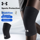 Наколінник Under Armour спортивний, для бігу та баскетболу, унісекс, чорний, розмір L - зображення 4