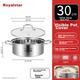 Кастрюля Royalstar Hot Pot из нержавеющей стали 304 для газовых/индукционных плит, 30см - изображение 3