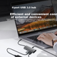 Док-станция расширения Lenovo Type-C, разветвитель USB-концентратора, удлинительный кабель, USB-концентратор, адаптер HDMI, док-станция расширения с устройством чтения SD/TF-карт, док-станция расширения PD100W, BY08-H (металлический корпус) - изображение 6
