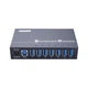 Хаб USB3.0 SIPOLAR 7-портовий промисловий A-173 1м з блоком живлення - зображення 3