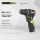 Дрель WORX WU135T ударная беспроводная 12В, 2 батареи 2.0Ач - изображение 4