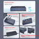 Док-станция расширения SIPOLAR с 10 портами, USB 3.0, концентратор с быстрой зарядкой 60 Вт, промышленный разветвитель A-103 (3 метра), концентратор для массового управления телефонами и пакетной обработки жестких дисков, один порт 5 В/1 А. - изображение 8