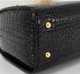 Жіноча сумка саквояж Dolce & Gabbana чорна лакова під крокодила Саквояж D&G 32*18*22 - зображення 4