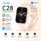 Смарт годинник жіночий COLMI C28 gold (дзвінки, тонометр, пульсоксиметр) AMOLED екран - зображення 1