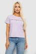 Футболка жіноча з принтом, колір бузковий розмір S 221R5175 - изображение 1