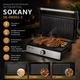 Электрический гриль 3 в 1 Sokany SK-08092-3 — мультигриль, сендвичница и вафельница со сменными панелями (55301) - изображение 6
