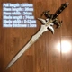 Игрушечный меч Артаса RESTEQ — Ледяная Скорбь / Frostmourne 1:1, 100 см, косплей World of Warcraft, меч Короля-лича - изображение 3