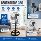 Напольный и настольный вентилятор Domotec MS-1622 3в1 с металлическими лопастями и регулировкой на 3 скорости - изображение 6
