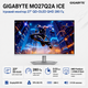 Монітор ігровий 27" GIGABYTE MO27Q2A Ice Gaming Monitor QD-OLED 2560x1440 280 Гц 250 кд/м² колонки 2x5 Вт USB-C White - зображення 2