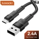 Micro USB-кабель Toocki 2.4A (3 м черный) для Samsung Redmi, быстрая зарядка PD, Micro-кабель для вентилятора, наушников, зарядного устройства, USB-кабель для передачи данных - изображение 2