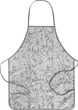 Фартук ARDESTO Grey leaves 60х80 см полиэстер серый (ART12GL) - изображение 1
