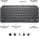 Клавіатура Logitech MX Keys Mini Illuminated us/ansi Graphite ENG/UKR (920-010498) - зображення 2