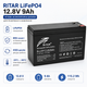 Акумуляторна батарея Ritar 12V 9Ah 4.5 А 4500 циклів LiFePo4 Чорний - зображення 2