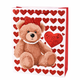 Пакет подарунковий паперовий Teddy Love R98089-S 18х24х8.5 см Біло-червоний - зображення 1