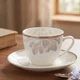 Чашка с блюдцем Floral R34230-2 230 мл керамическая Белый с голубым - изображение 3