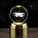 Кришталева куля на 3D платформі з підсвічуванням Kaktus Зодіак Рак 80мм - зображення 2