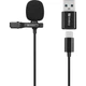 Провідний петличний мікрофон Streamer USB Clip USB-A/USB-C, кабель 3м, чорний - изображение 1