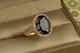 Кольцо Xuping Jewelry камея с черным камнем р 20 золотистое - изображение 2