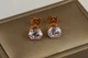 Серьги Xuping Jewelry гвоздики 9 мм оправа корона золотистые - изображение 2