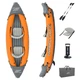 Надувний каяк Bestway Lite-Rapid X2 65077 – 2-місний байдарка 321×88×42 см, вантажопідйомність до 160 кг, у комплекті 2 весла та насос - зображення 1