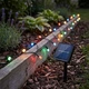 Светодиодная гирлянда на солнечной батарее 12м 100 LED RGB уличная водонепроницаемая IP65 8 режимов свечения для декора сада и террас - изображение 2