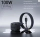 Сетевое зарядное устройство 100W Baseus EnerFill FH2 Fast Charger с кабелем USB-C Quick Charging GaN - изображение 1