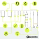 Траса з перешкодами ніндзя для дітей комплект Slackline Hypermotion 9 перешкод - изображение 4