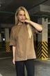 Футболка жіноча оверсайз Brown 6XL - зображення 5