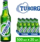 Упаковка пива Tuborg Green светлое фильтрованное 4.6% 0.5 л x 20 шт (4820000451178) - изображение 1