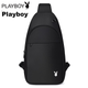 Сумка PLAYBOY Crossbody, чоловіча нагрудна сумка, сумка через плече, багатофункціональний рюкзак-слінг, повсякденний чохол для телефону на природі, чорний - зображення 6