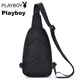 Сумка PLAYBOY Crossbody, чоловіча нагрудна сумка, сумка через плече, багатофункціональний рюкзак-слінг, повсякденний чохол для телефону на природі, чорний - зображення 7