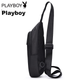 Сумка PLAYBOY Crossbody, чоловіча нагрудна сумка, сумка через плече, багатофункціональний рюкзак-слінг, повсякденний чохол для телефону на природі, чорний - зображення 8